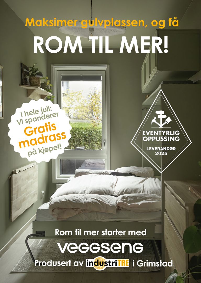 Skap rommet du trenger, og behold komforten. God plass er tidløst. Veggseng.